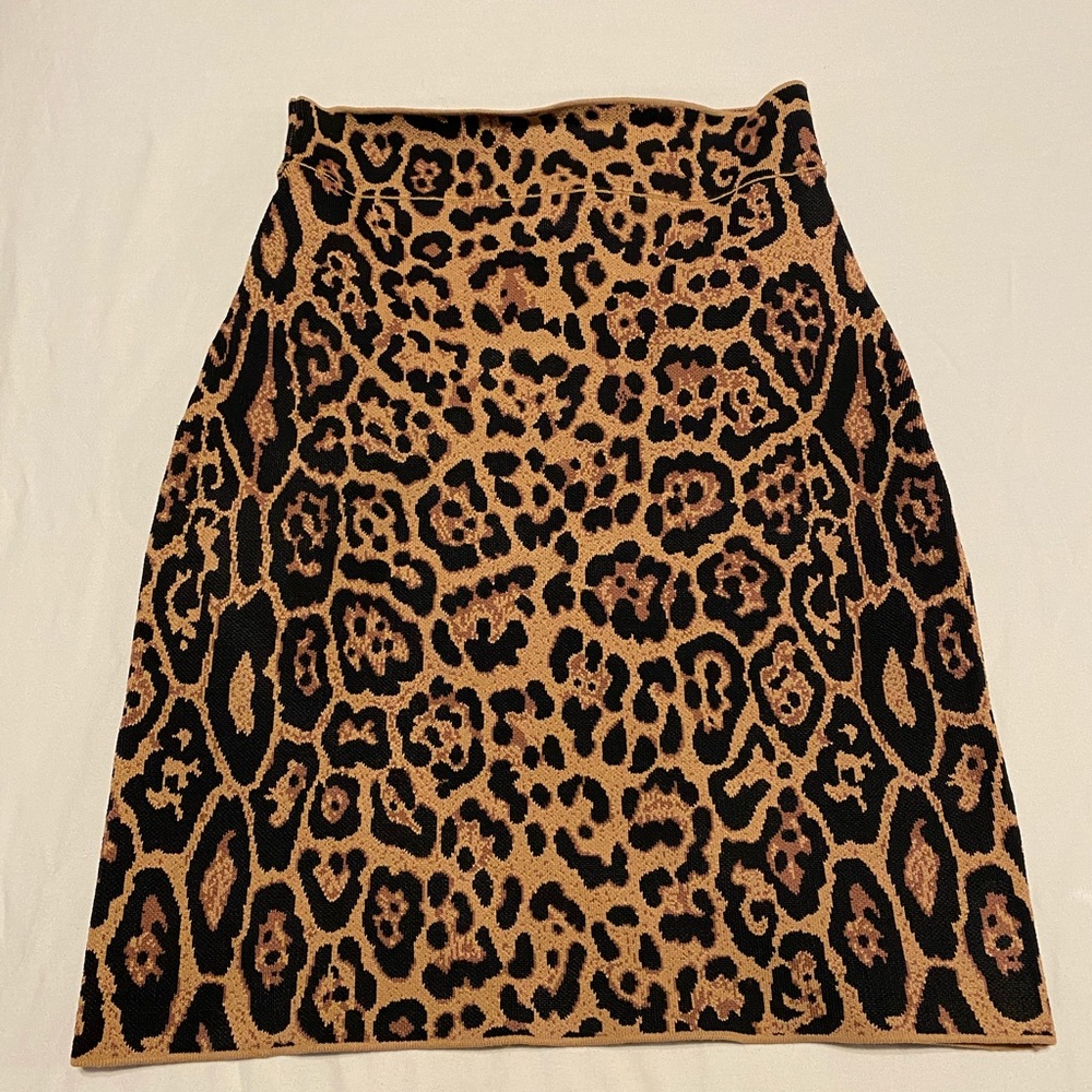 BCBGMAXAZRIA Stretch skirt highwaist LEOPARD PRINT